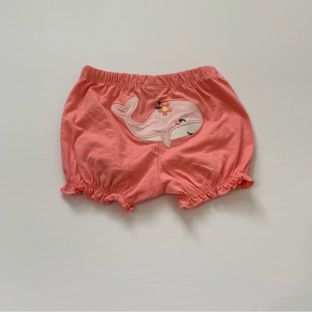Pink Whale Bloomers Shorts Carter’s 6M Cotton
